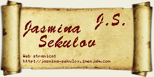 Jasmina Sekulov vizit kartica